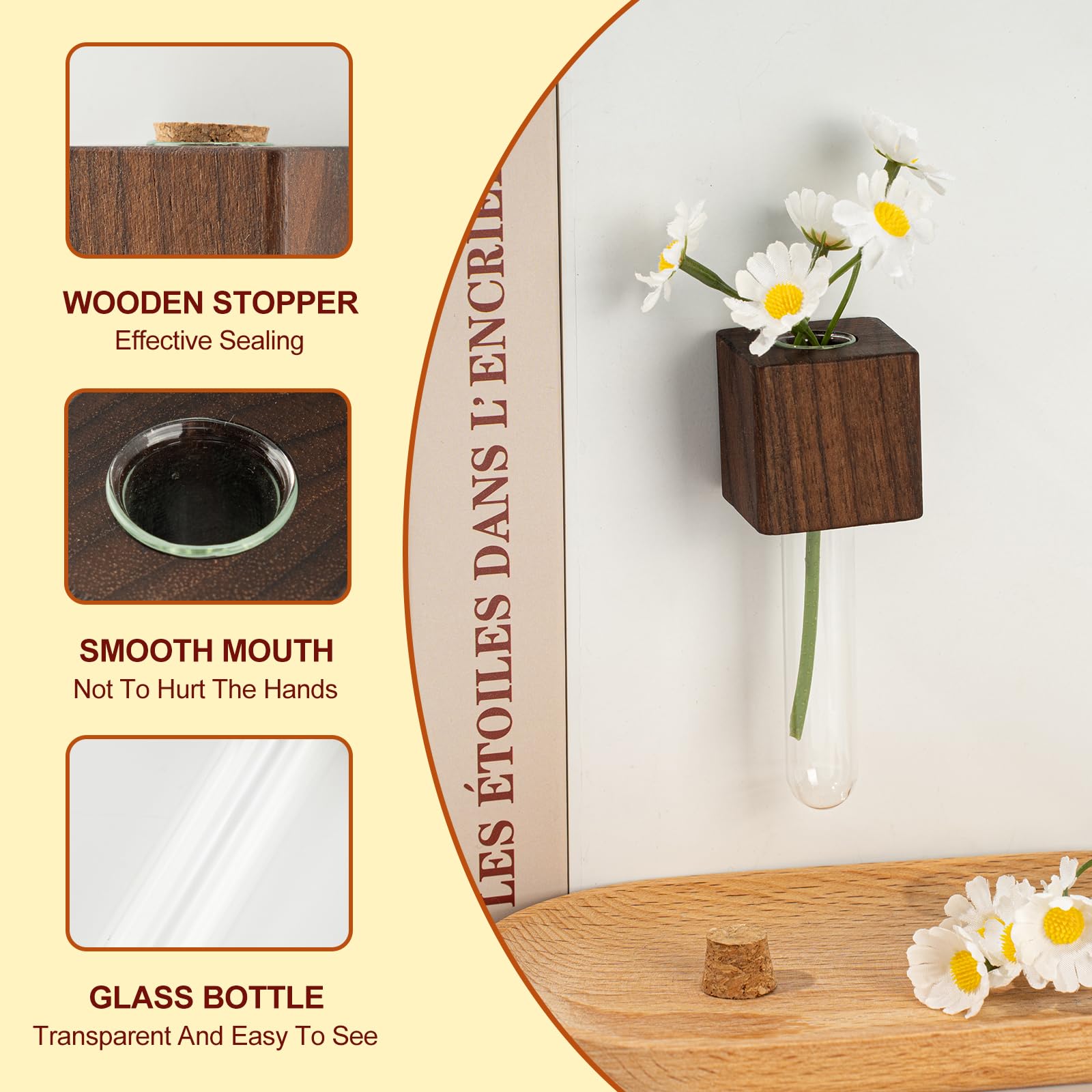 Katzen-Schnurrhaar Sammler - Glas Vase Mit Magnet Für Kühlschrank