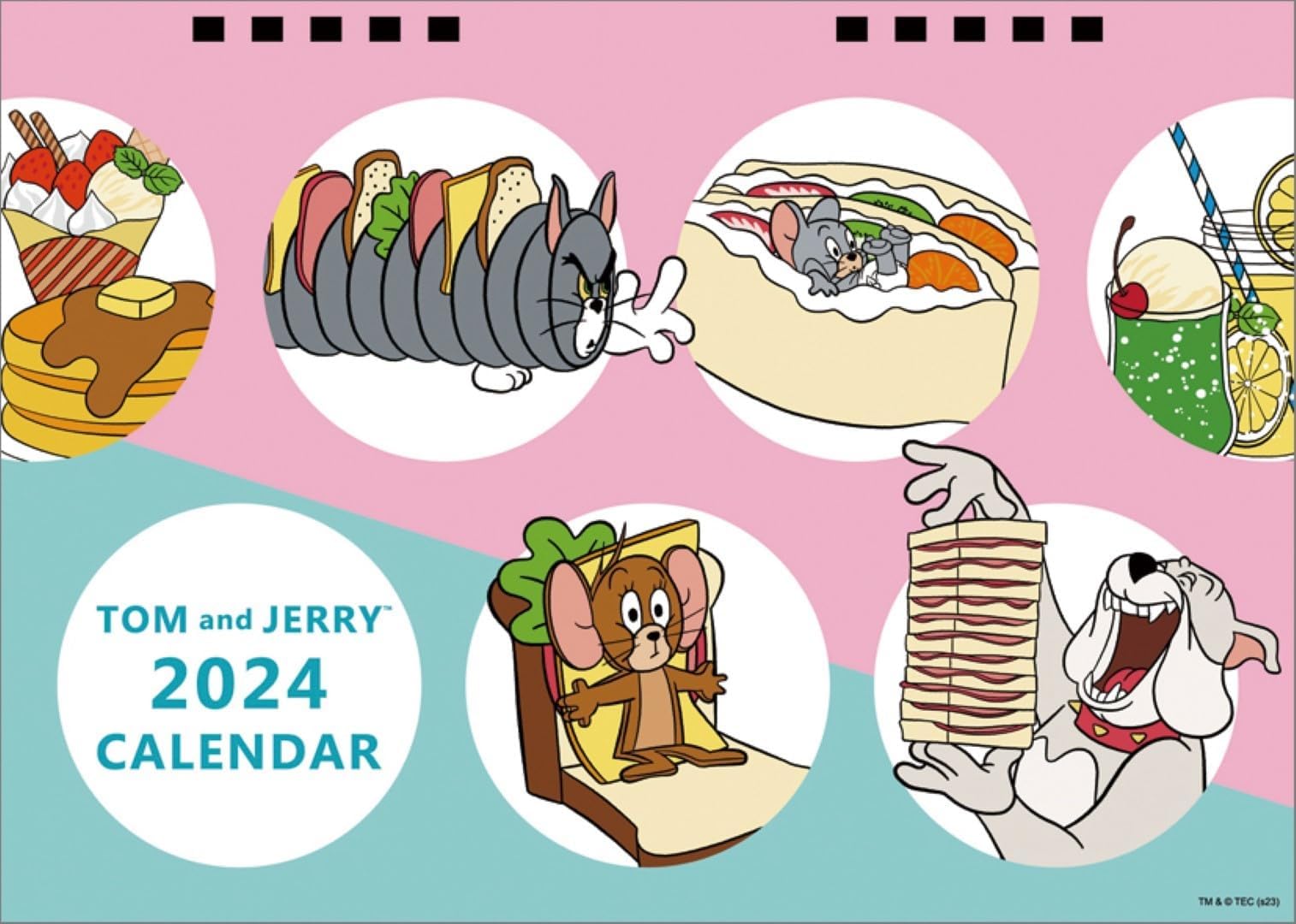 Amazon.co.jp インロック(Inrock) 卓上 トムとジェリー 2024年 カレンダー CL240125 文房具・オフィス用品