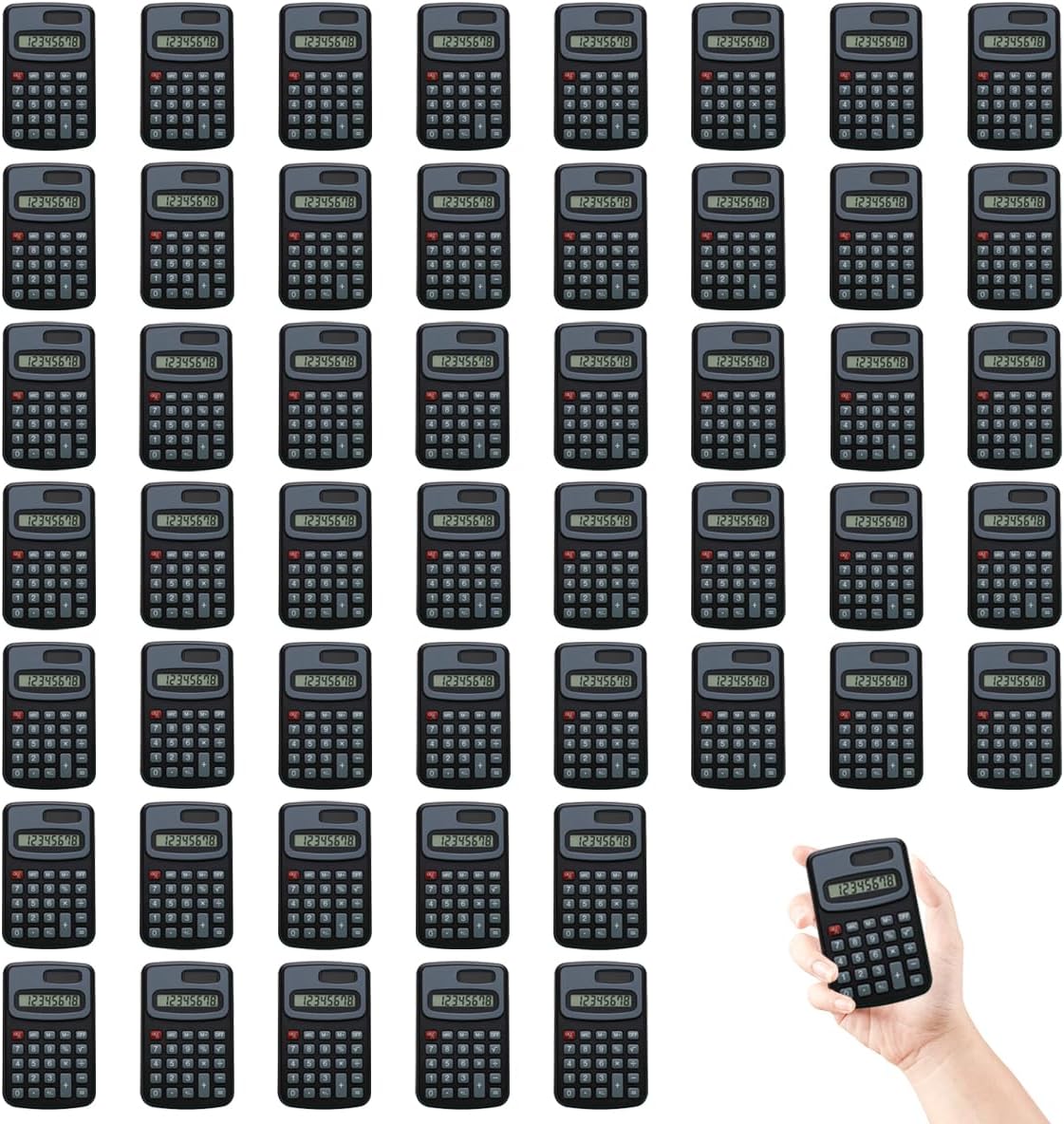 Amazon.com : Hyuetrsa 50 Pcs Small Basic Calculators Mini Calculator ...