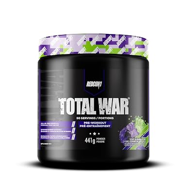 REDCON1 Total War pre-workout powder — 6g citrulline malate and 250mg caffeine