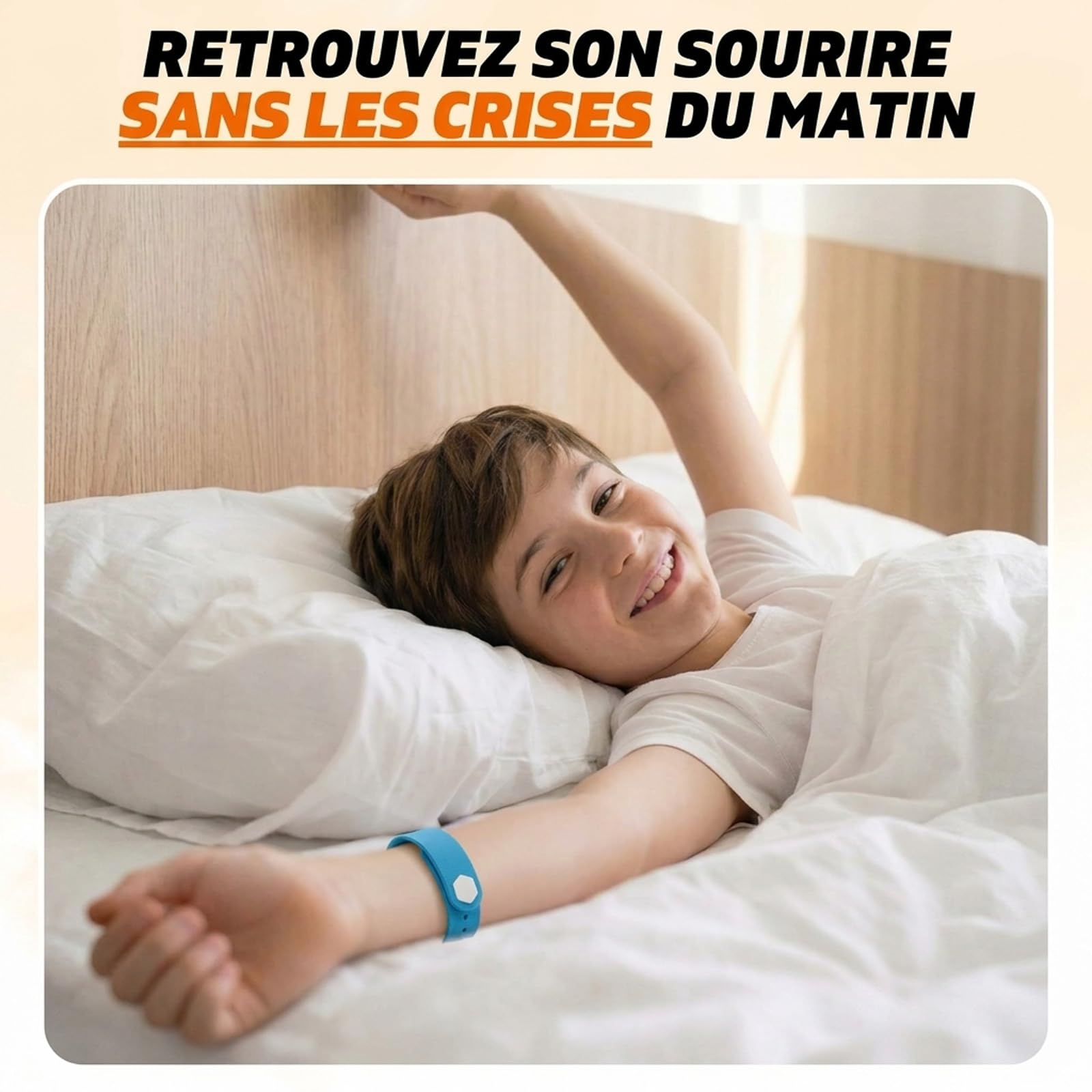 Reiteag Taqavibe Bracelet Reveil Enfant – Réveil Silencieux au Poignet, Autonomie Longue Durée, Confort Léger, Idéal pour Routine Matinale et Enfants Dormeurs Profonds
