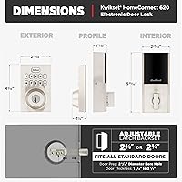 Vista 10 de Kwikset HomeConnect 620 Z-Wave - Teclado habilitado de largo alcance con cerradura inteligente, conveniente entrada sin llave, códigos de usuario
