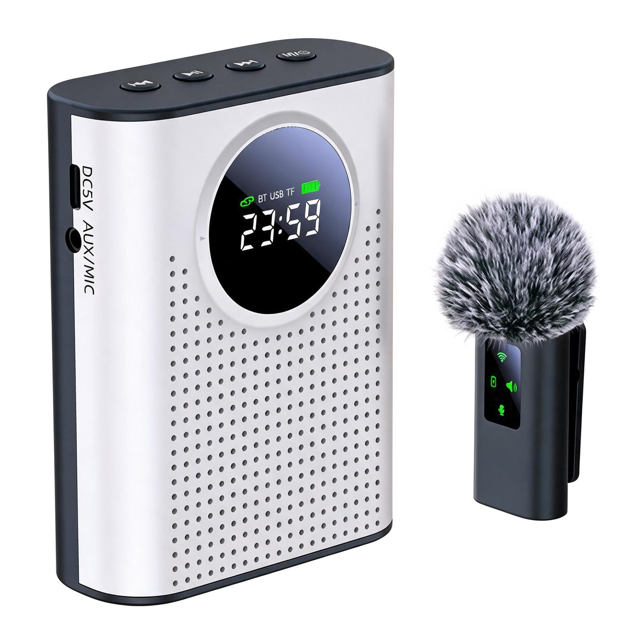 Amazon.com: ZERFUN S67 Voice Amplifier Wireless Microphone for