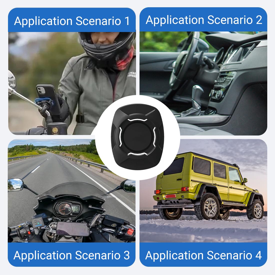 GXGM Adattatore universale compatibile con Quad Lock – Supporto rapido per smartphone, moto, bicicletta, auto e accessori