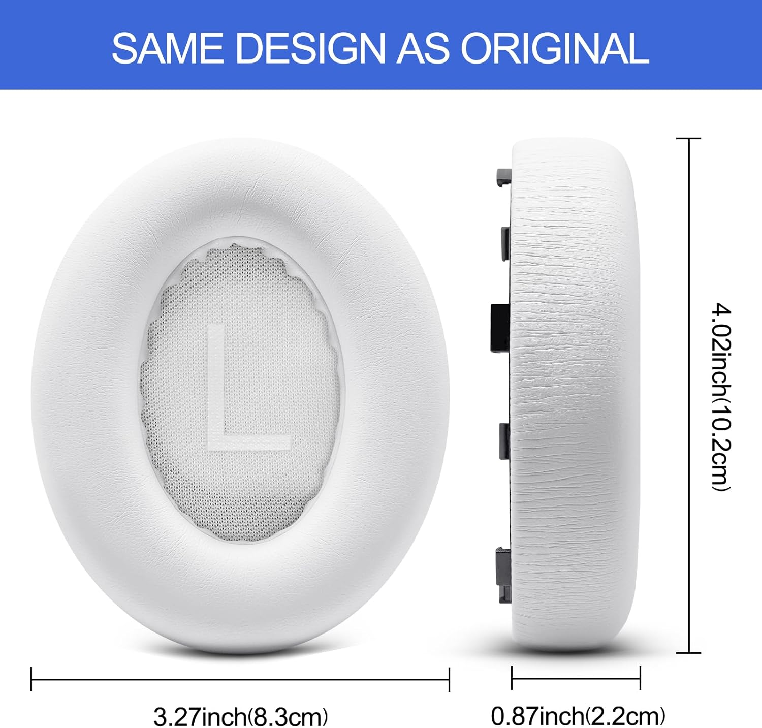 Replacement Ear Pads for Bose NC700 Noise Cancelling Headphones, Upgrade Protein Leather Earpad Cushions for Bose 700 Over-Ear Headset (Soapstone White) - Image 3