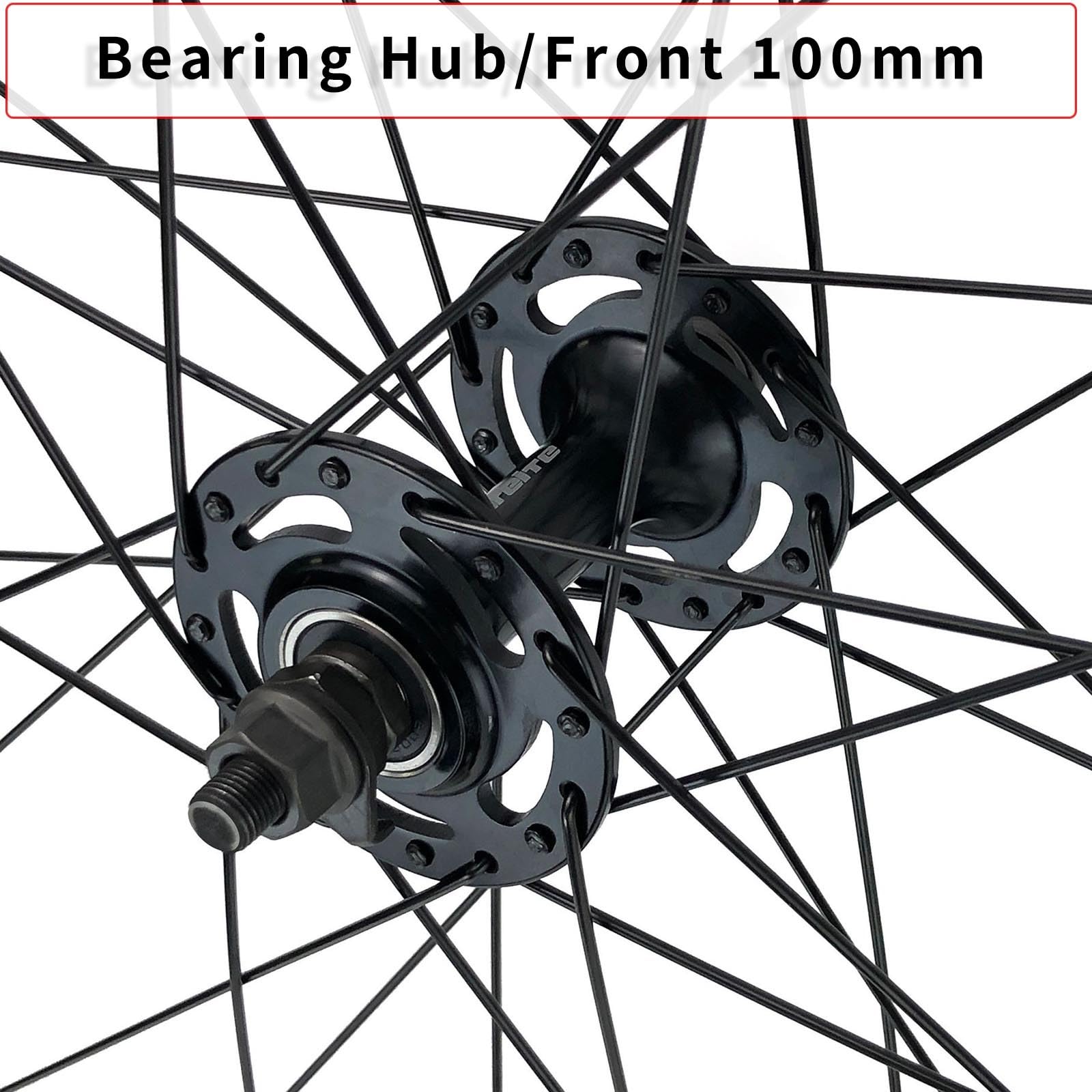 Ruote Anteriori/Posteriori per Bici a Scatto Fisso 700C, Cerchi da 40/60 mm, Set di Ruote in Lega di Alluminio, mozzi con Cuscinetti per Freni V-Brake da 100/120 mm per Single spee