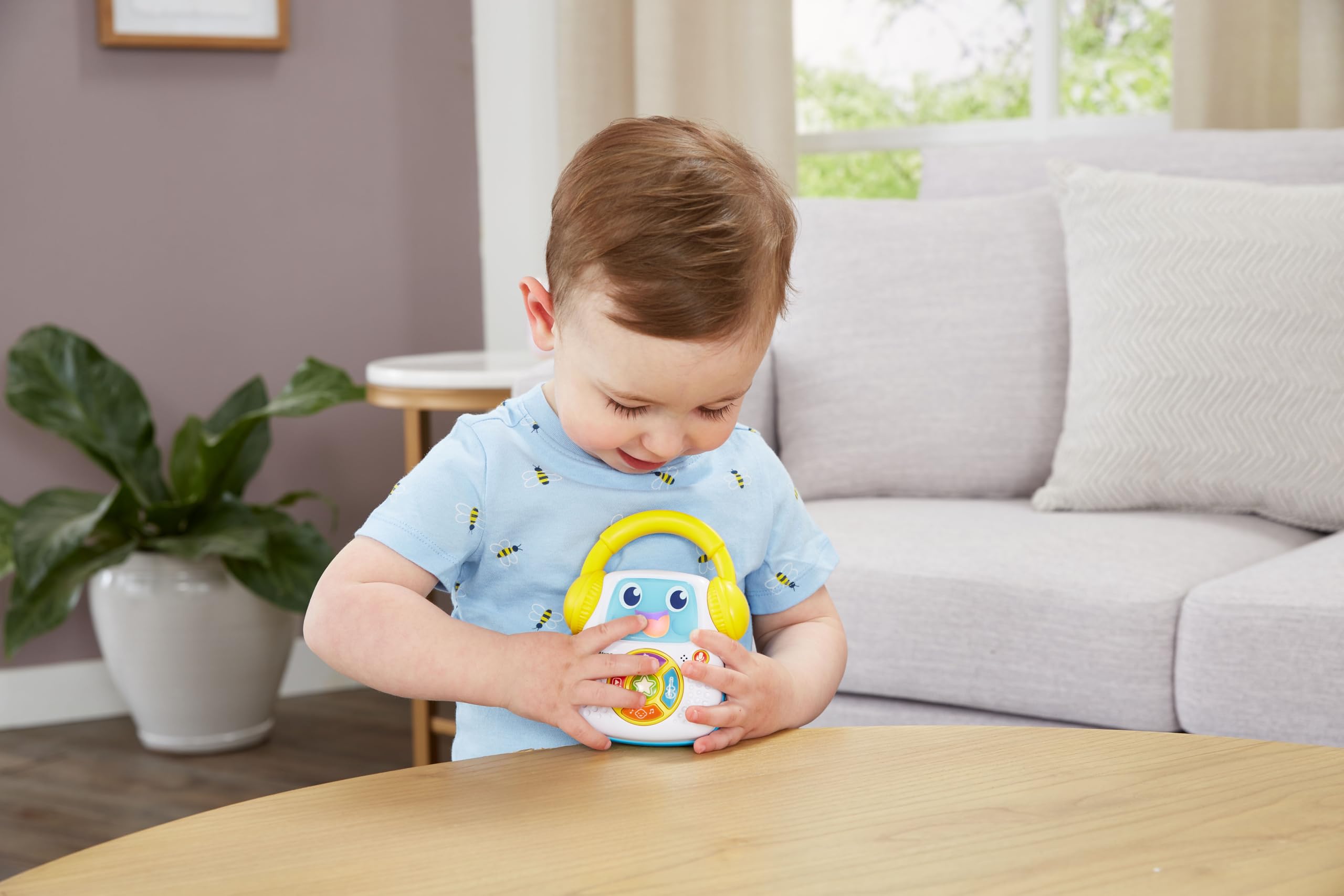 VTech Dj Baby, Giocattolo Musicale Interattivo con 5 Modalità di Gioco, 30 Melodie, Funzione Registrazione, Luci e Spegnimento Automatico, Lingua Italiana, Batterie Incluse, 9-36 Mesi