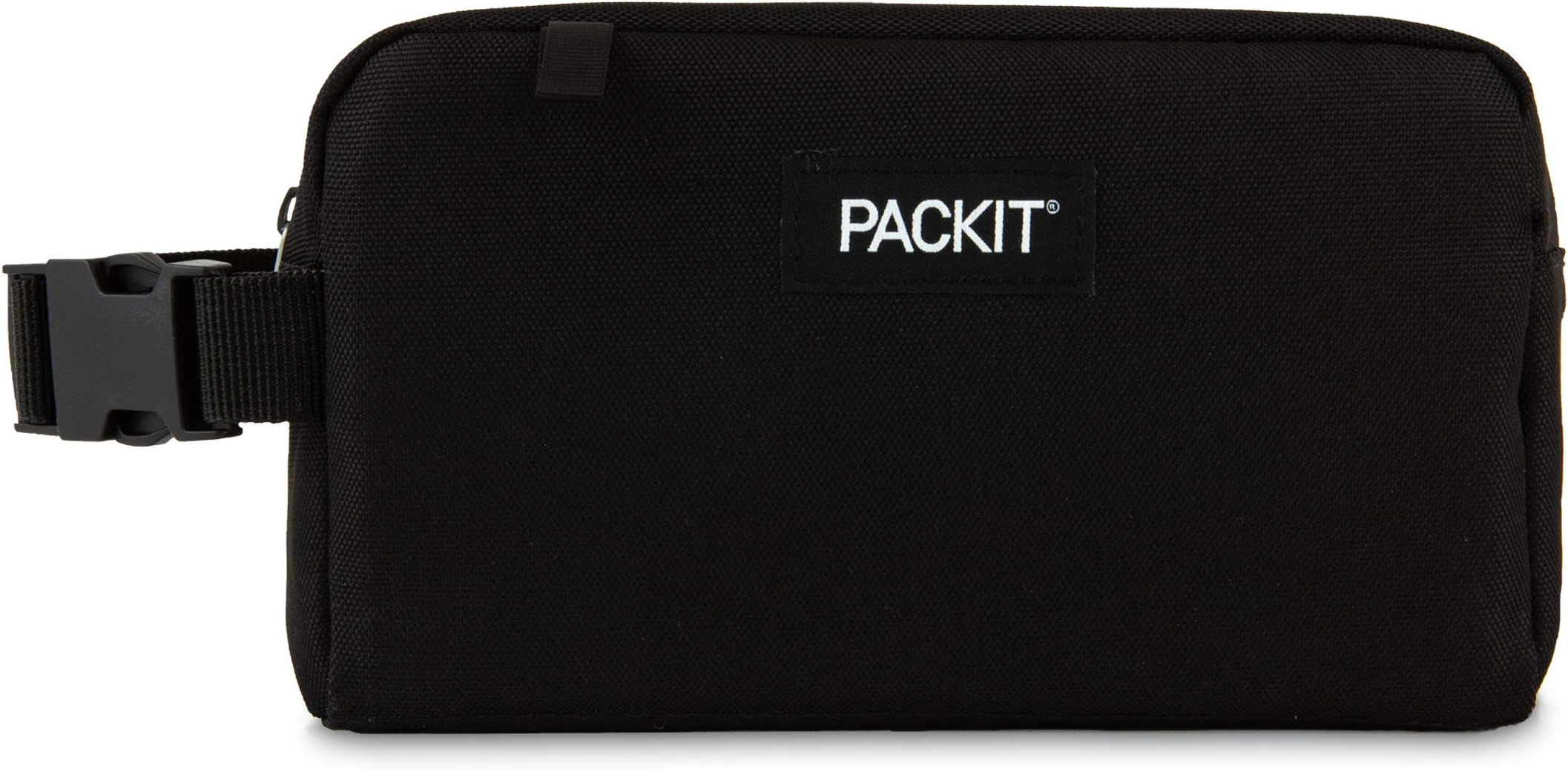 PackIt(R) Freezable Snack Box, Black, Built with EcoFreeze(R) Technology, Collapsible, Reusable, Zip Closure with Buckle Handle, Perfect All Ages and Fresh Snacks on the go