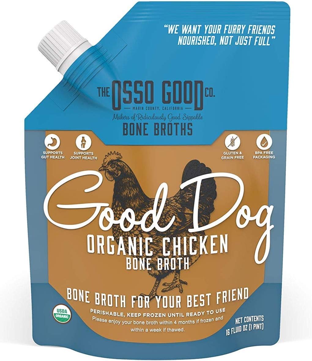Osso Good Dog Chicken Bone Broth, 6 - 16 Ounce Pouches, Ships Frozen
