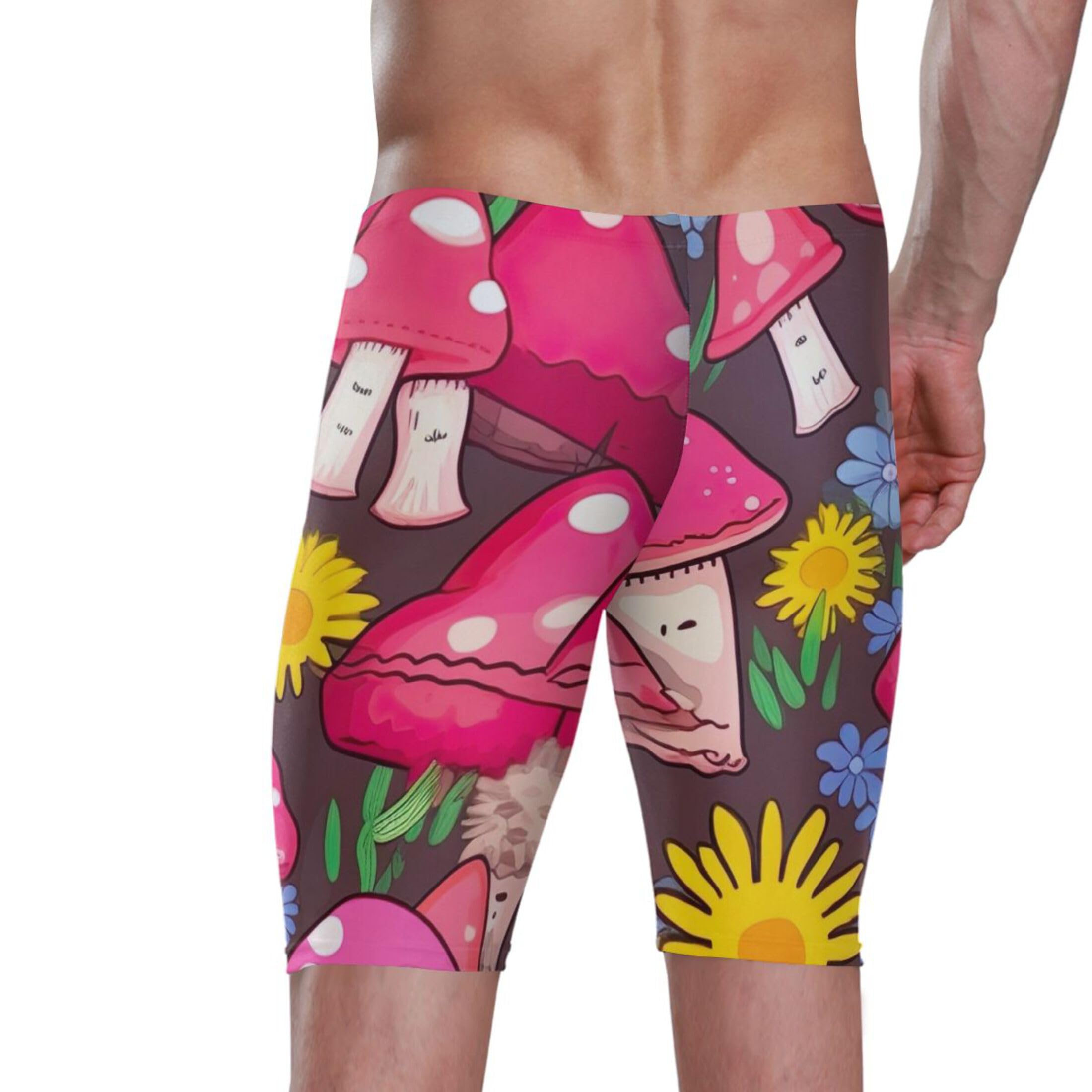 UMIRIKO Mushroom Colorful Men's Swim Jammers Swimsuit M B0401971