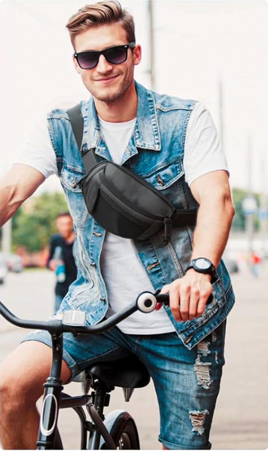 SHANGRI-LA Tactical Concealed Carry Fanny Pack for Men and Women, Low-Profile CCW Waist Bag, with Pistol Holster and Mag Holder, Multi-Use for Hiking, Travel, EDC - Image 6