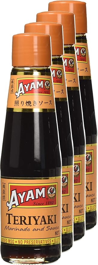 Ayam Teriyaki Sauce - High Quality - Mild Sweet Flavour - Ideal For Home Cooking - Great Taste - Gluten-free - Dairy-free - Non-gmo No Added Msg No Preservatives - 210ml -
