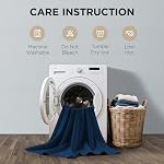 Joydeco Blackout Rideaux 63 Longueur de pouce 2 Ensemble de panneaux, rideaux et rideaux longs isolants thermiques 2 Burg, Chambre Darkening Grommet rideaux pour salon chambre fenêtre (W52 x L63 Inch, bleu marine)