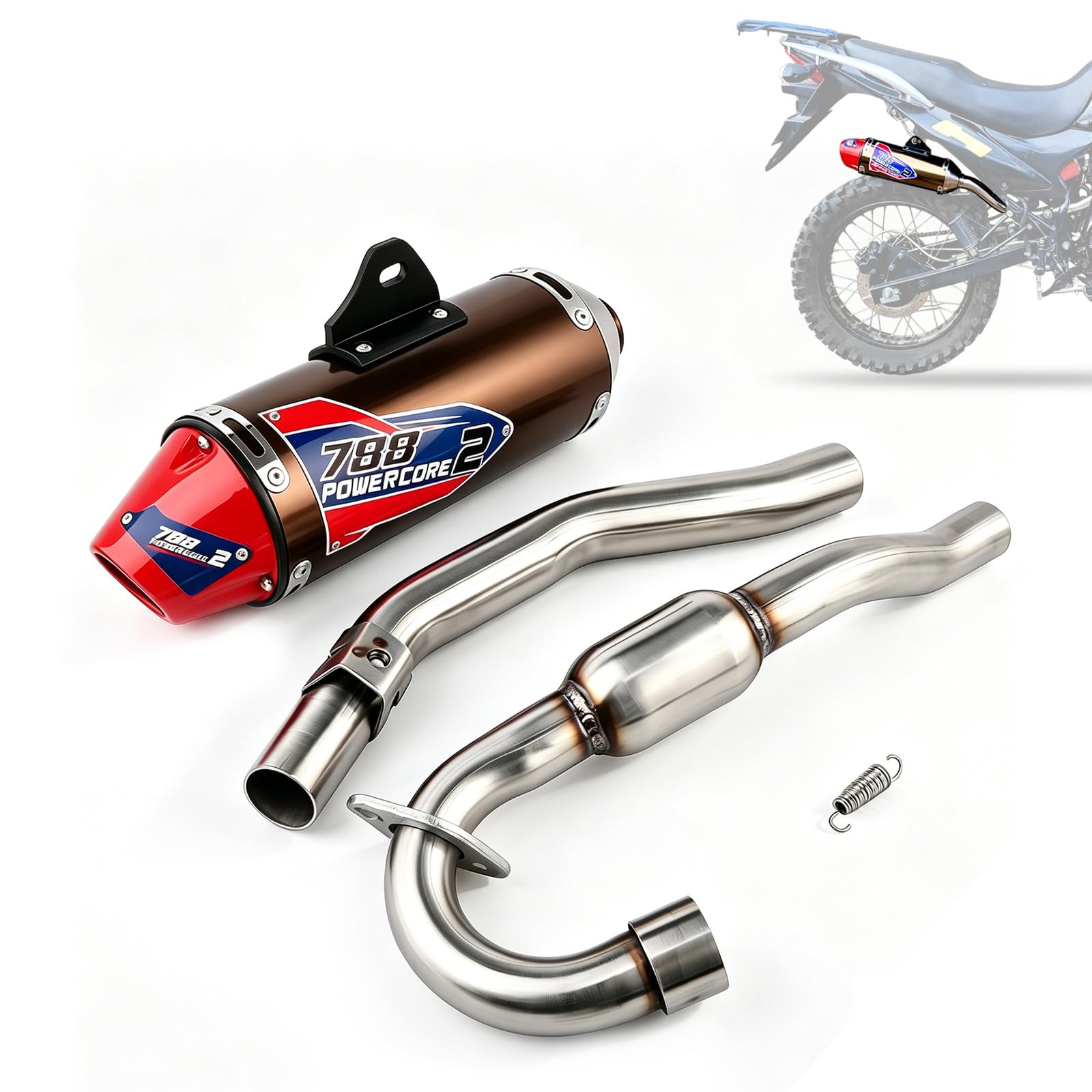Amazon.com: JFG RACING Full Slip On Exhaust Muffler - Complete