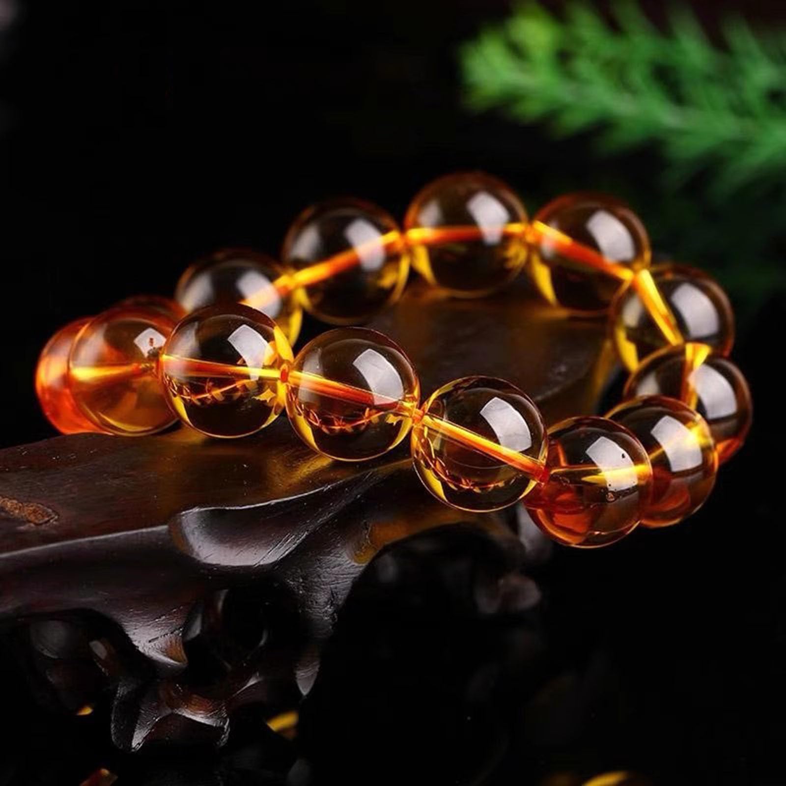 Citrin-Energieperlen-Armband in Kollektionsqualität, Armband mit natürlichem Heilkristall für Damen und Herren, Dehnbare Kristall-Edelstein-Armbänder, Reiki-Geschenke,8mm