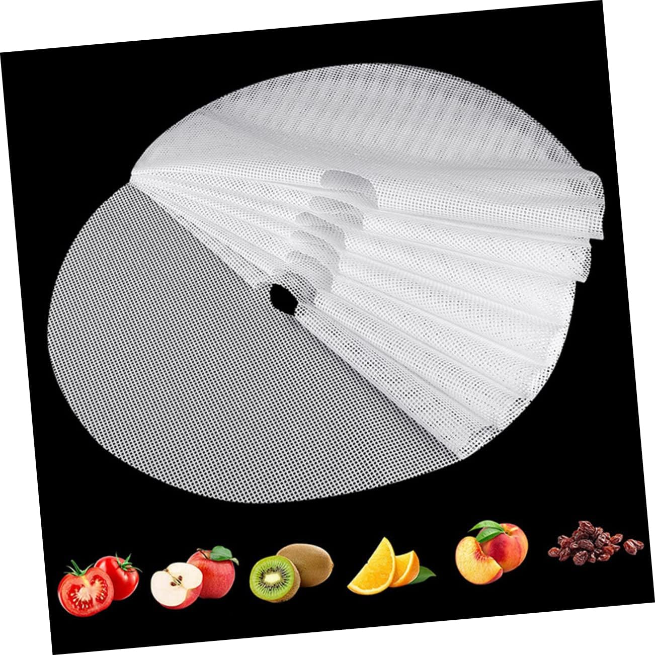 Silicone Dehydrator Sheets for 8pcs round Food Dryer Supplies