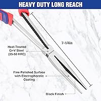 Vista 3 de WORKPRO Alicates de punta de aguja extra largos de 11" de primera calidad, abrazadera de papel de precisión, acero CRV resistente, empuñadura suave