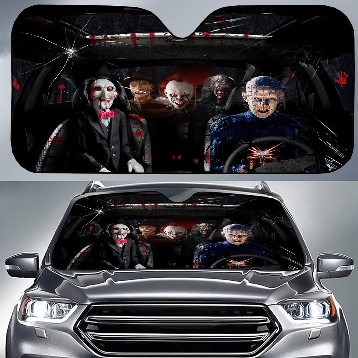 Horror Car Accessories Windshield Sun Shade