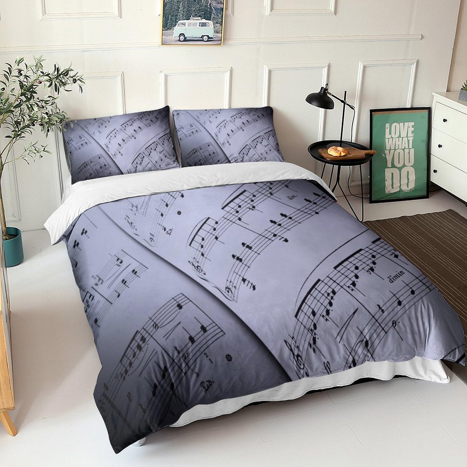 Housse de couette music notation 220x240 parure de lit imprimé 3D