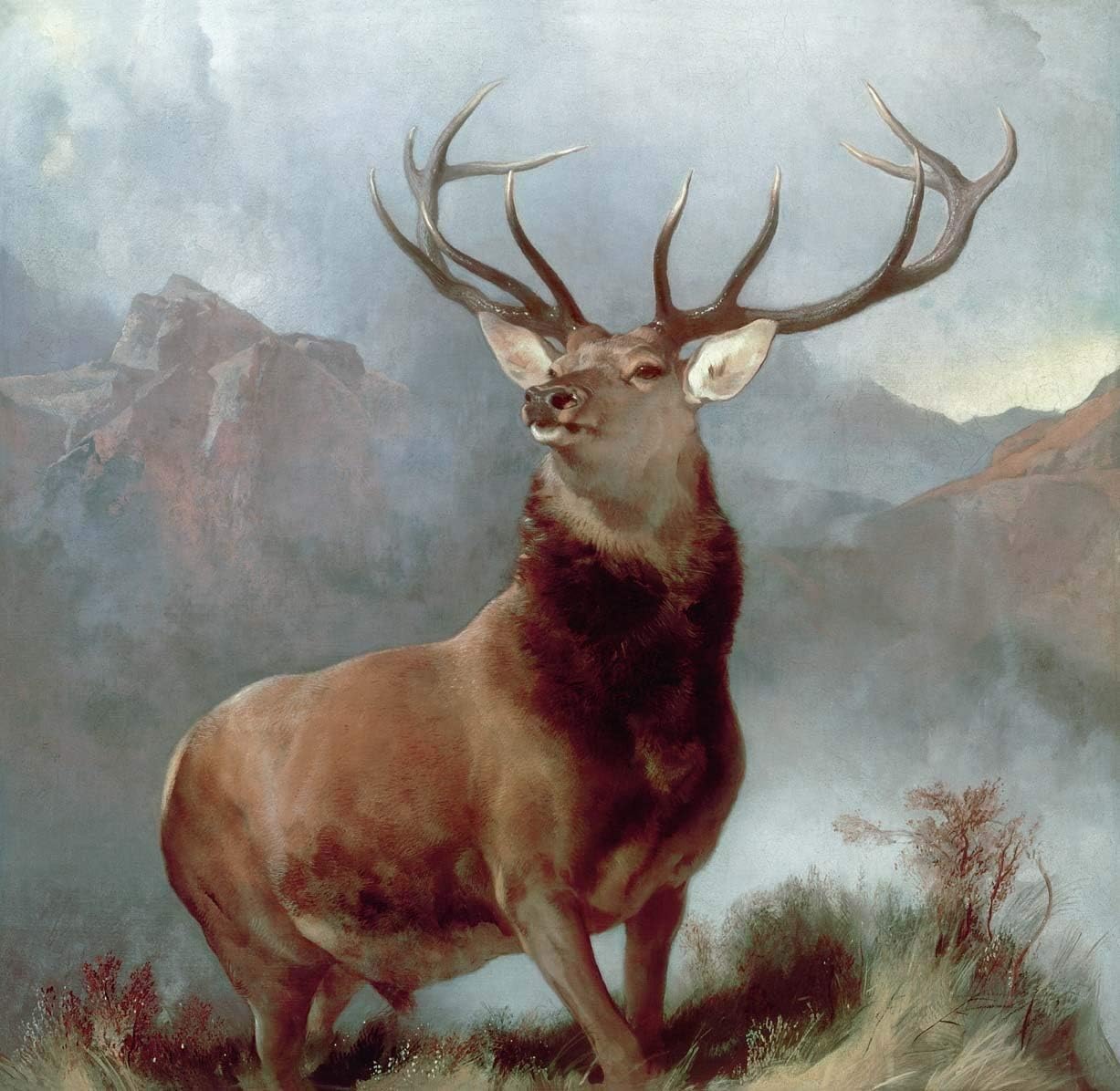 Landseer Monarch of The Glen (1851) Wall Decal 46.5"x48"