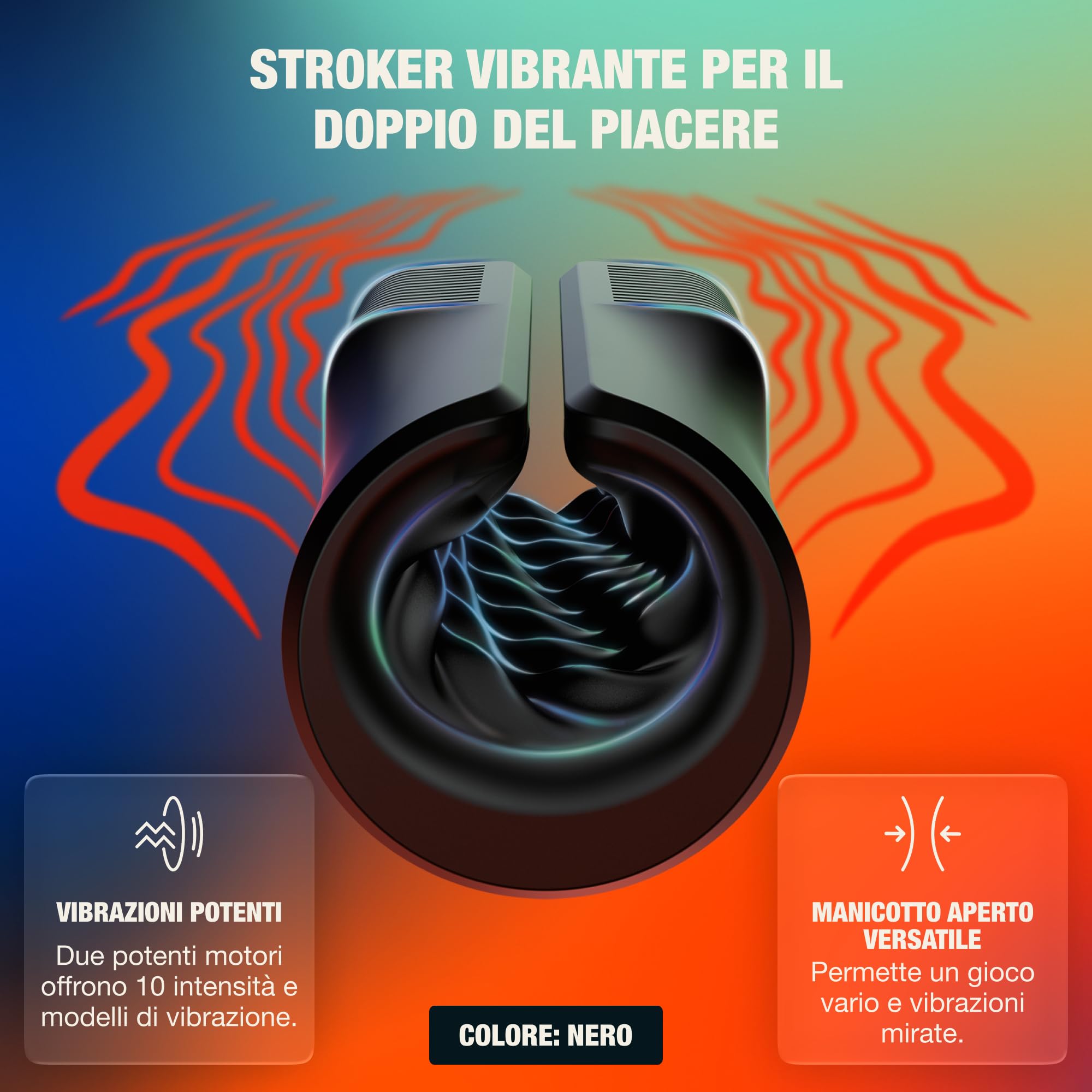 Arcwave Zing Masturbatore Maschile Vibrante con Doppio Motore | Stimolatore Regolabile con Sensazione Blow | Sex Toy Uomo in Silicone | Giocattolo Erotico Mani Libere | Impermeabile e Facile da Pulire