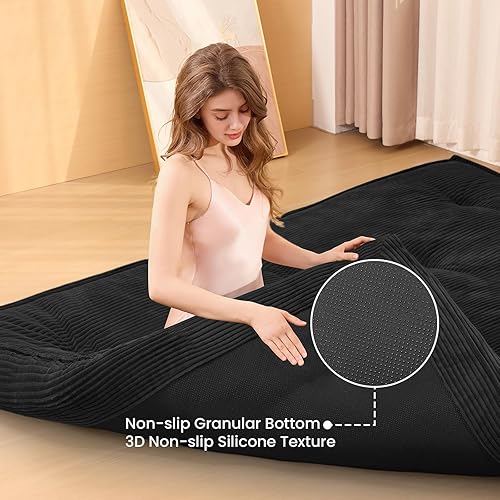 Miniatura 2 de Colchón japonés plegable, colchón de futón de 4 pulgadas, tamaño Queen, sofá cama, alfombrilla de tatami más gruesa, almohadilla para dormir,