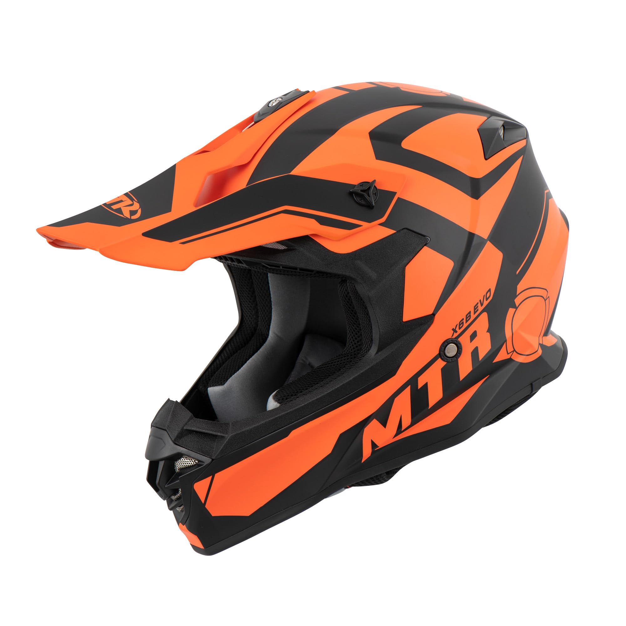 MTR X6B Evo Motocross Helm, ECE 22.06 Geprüfter Motorradhelm, Crosshelm ohne Visier, Cross Helm Motorrad mit Belüftung & Entlüftung, Downhill Helm Geeignet als Fullface Helm MTB, XL