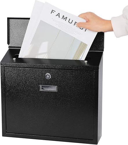 Miniatura 4 de Buzón de correo xydled con cerradura de llave, buzón de correo con cerradura montado en la pared, buzón de correo de seguridad con cerradura