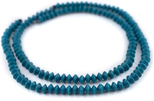 Miniatura 3 de TheBeadChest - Cuentas de madera natural de bicono magenta (0.197 x 0.315 in) hilo de cuentas de madera orgánica ecológico para hacer joyas,