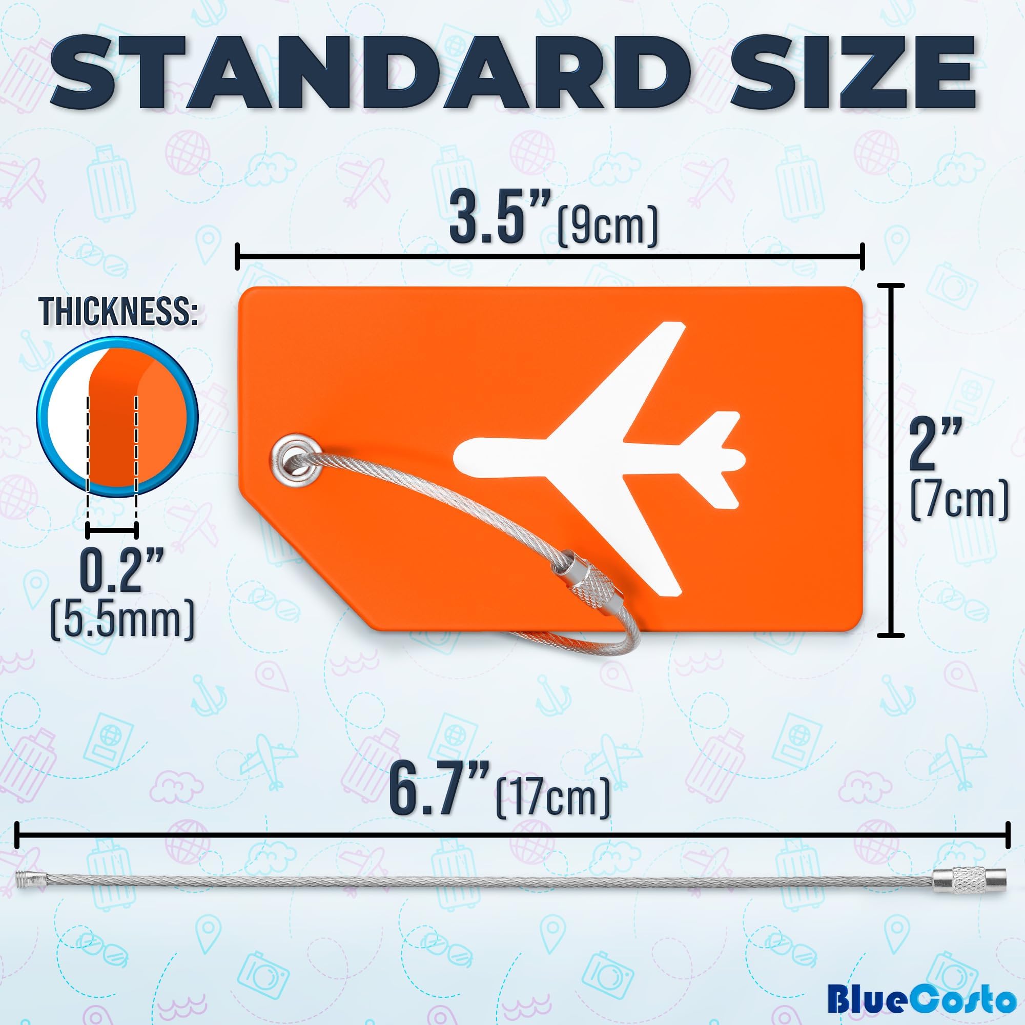 Etichetta Colorata (5 Pcs) in Silicone per Valigie D'imbarco Aereo, Viaggi, per Aiutarti a Identificare Facilmente i Tuoi Bagagli