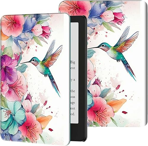 Vista 45 de Funda para Kindle de 6 pulgadas (11.ª generación, versión 2024/2022) delgada de piel sintética, ajustable, multiángulo, Smart Shell con función