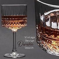 Vista 8 de The Buybox - Copa de vidrio extra grande, copas de copa vintage, copas de vino cuadradas grandes. Cóctel, champán, copas de margarita, cristalería