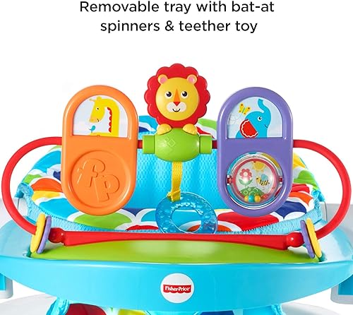 Miniatura 5 de Fisher-Price Asiento de piso de lujo con bandeja de juguetes Happy Hills