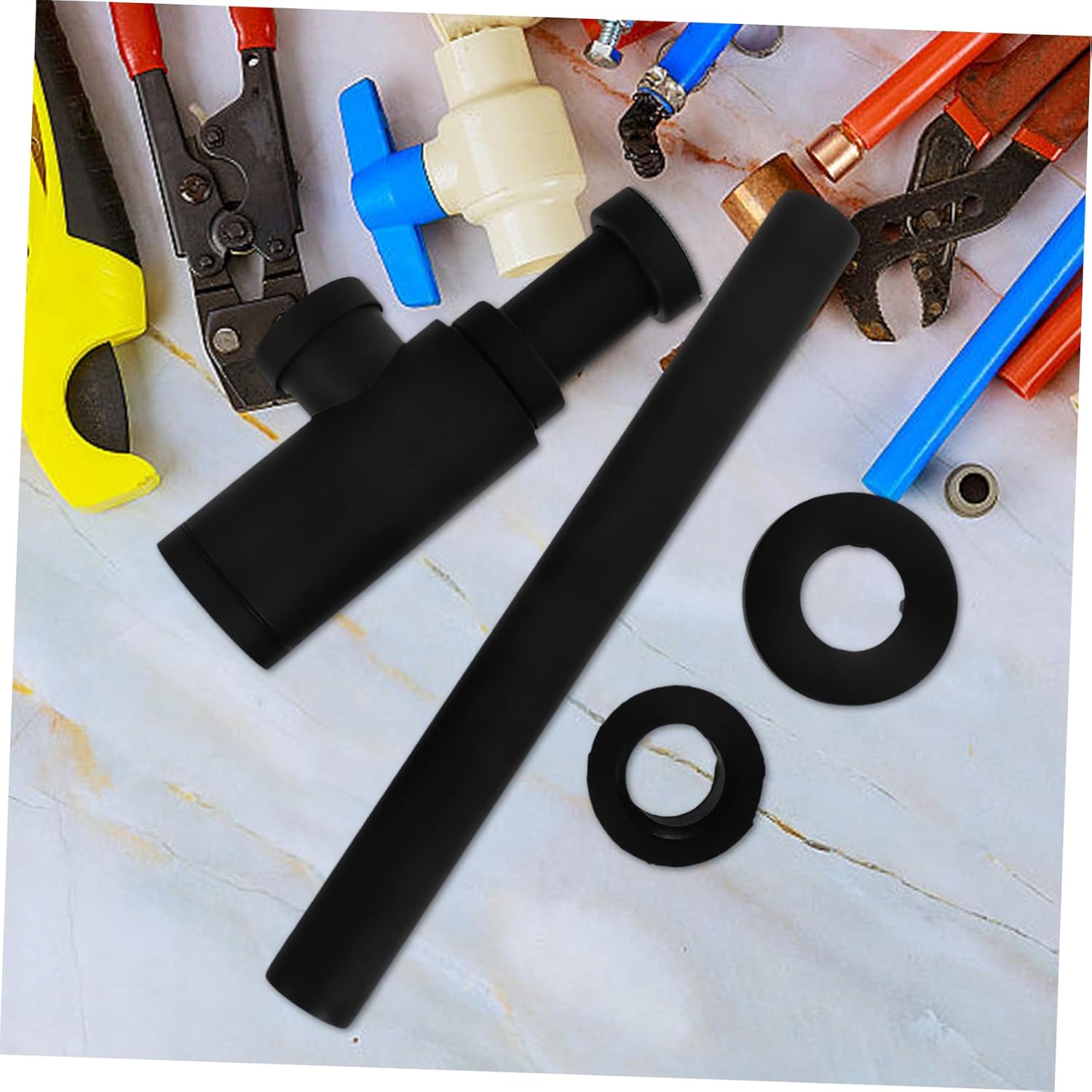 TEHAUX Drain Pipe Replacement Kit for Kitchen Bathroom Wall-mounted Wash Basin Sink Drain Pipe Easy Installation Efficient Wastewater Management Compatible Standard Plumbing