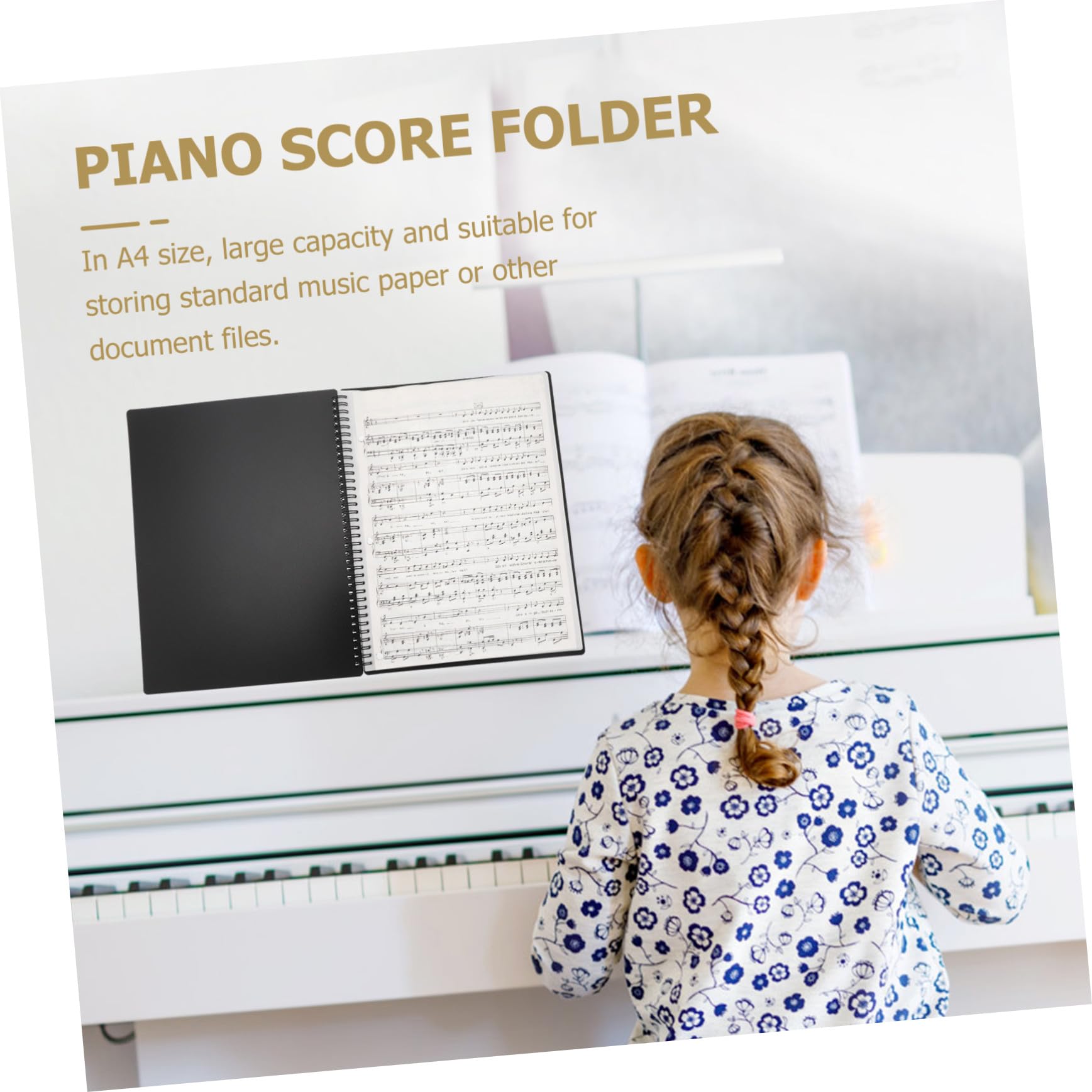 Mehrlagige Notenmappe mit transparenten Sichtfächern Langlebiger Musiknoten Ordner aus hochwertigem Kunststoff Flexibler Dokumenten Organizer für Klaviernoten und Schriftstücke