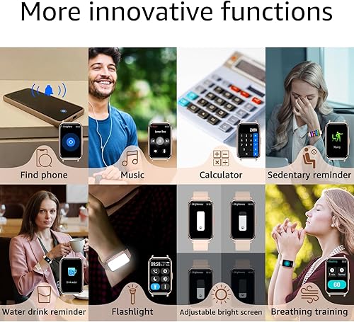 Miniatura 8 de Smart Watch Fitness Tracker MakeAnswer Calls for Women Men with Heart Rate Blood Oxygen Sleep Monitor Sports Modes Step Calorie Counter IP68