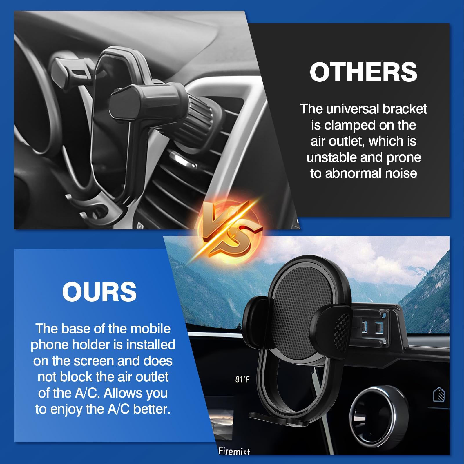 Autorder Car Phone Holder for 2022 2023 2024 2025 Kia EV6 Accessories Phone Mount 12.3-Inch Screen Cell Phone Automobile Cradles Hands-Free 360 Degree Rotation