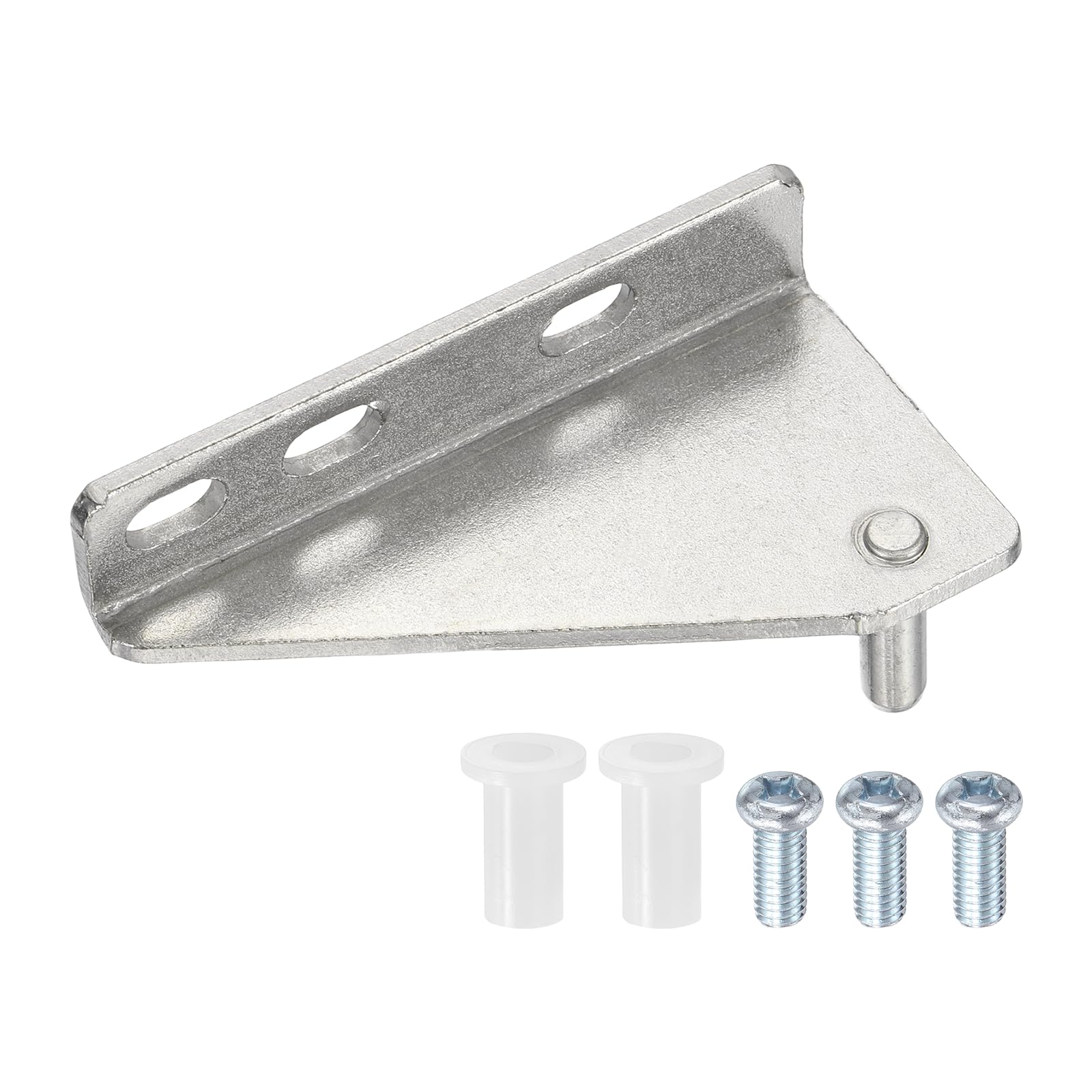 sourcing map Stainless Steel Freezer Door Hinges Replacement, Outer Column Hinge, Left Shaft Distance 1.46" for Refrigerator with Screws and Bushing