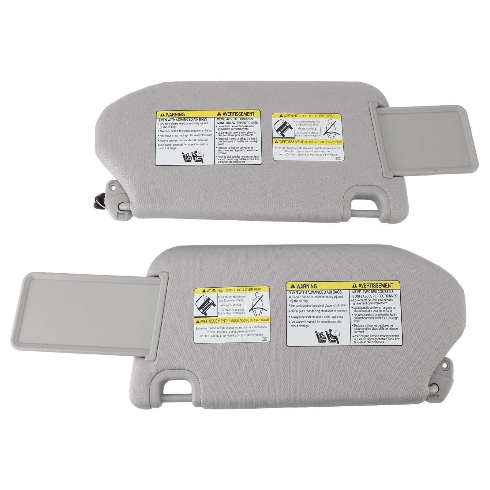 Generic Conducente Passeggero Grigio Illuminato Adatto per Parasole Set OE 96401 9PB0A per JX35 QX60 Pathfinder 2013-2018 per la Guida Notturna