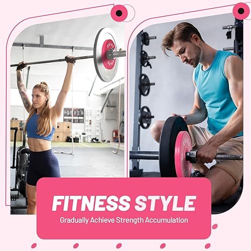 Miniatura 6 de Egles Juego de placas de cambio de 1.25 libras, 2.5 libras, 5 libras, discos de peso recubiertos de goma en pares, discos olímpicos, codificados por