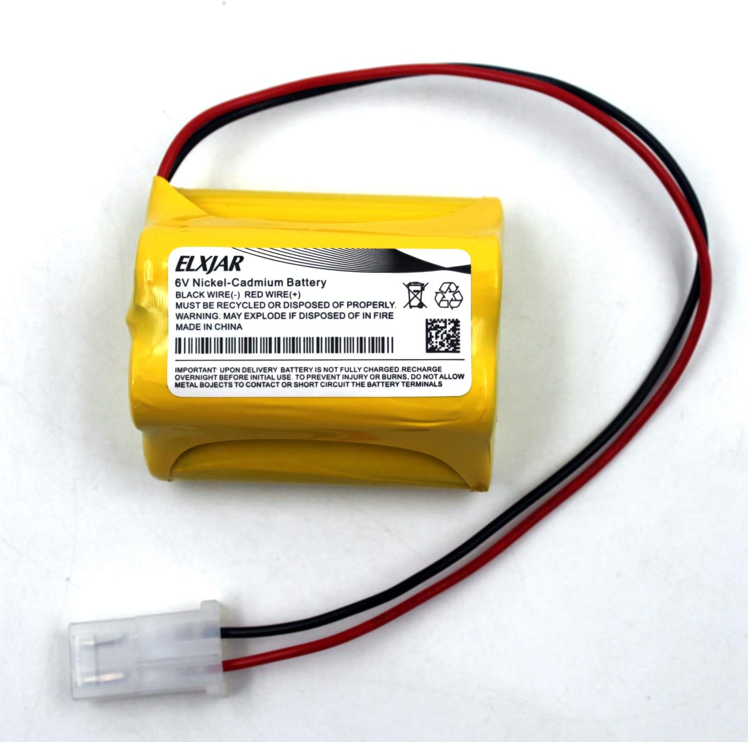 (5-Pack) 6V 1000mAh Ni-CD Battery Pack Replacement for Aritech 10050205 Lithonia ENB-06006 ENB06006 Prescolite Exit Sign Emergency Light Sharp 51500RS CE140P E82082100 - - 
