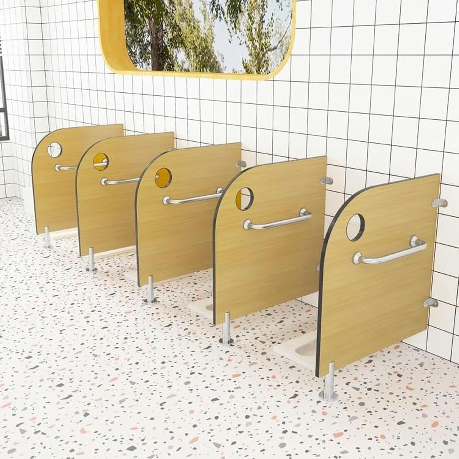 Childrens Urinal Screen Toilet Partition,Mens Toilet Urinal Partition,Panel Urinal Privacy Screen,Floor-Mounted Toilet Protection Divider,Urinal Baffle Toilet Partition,for Kindergartens,Schools (C