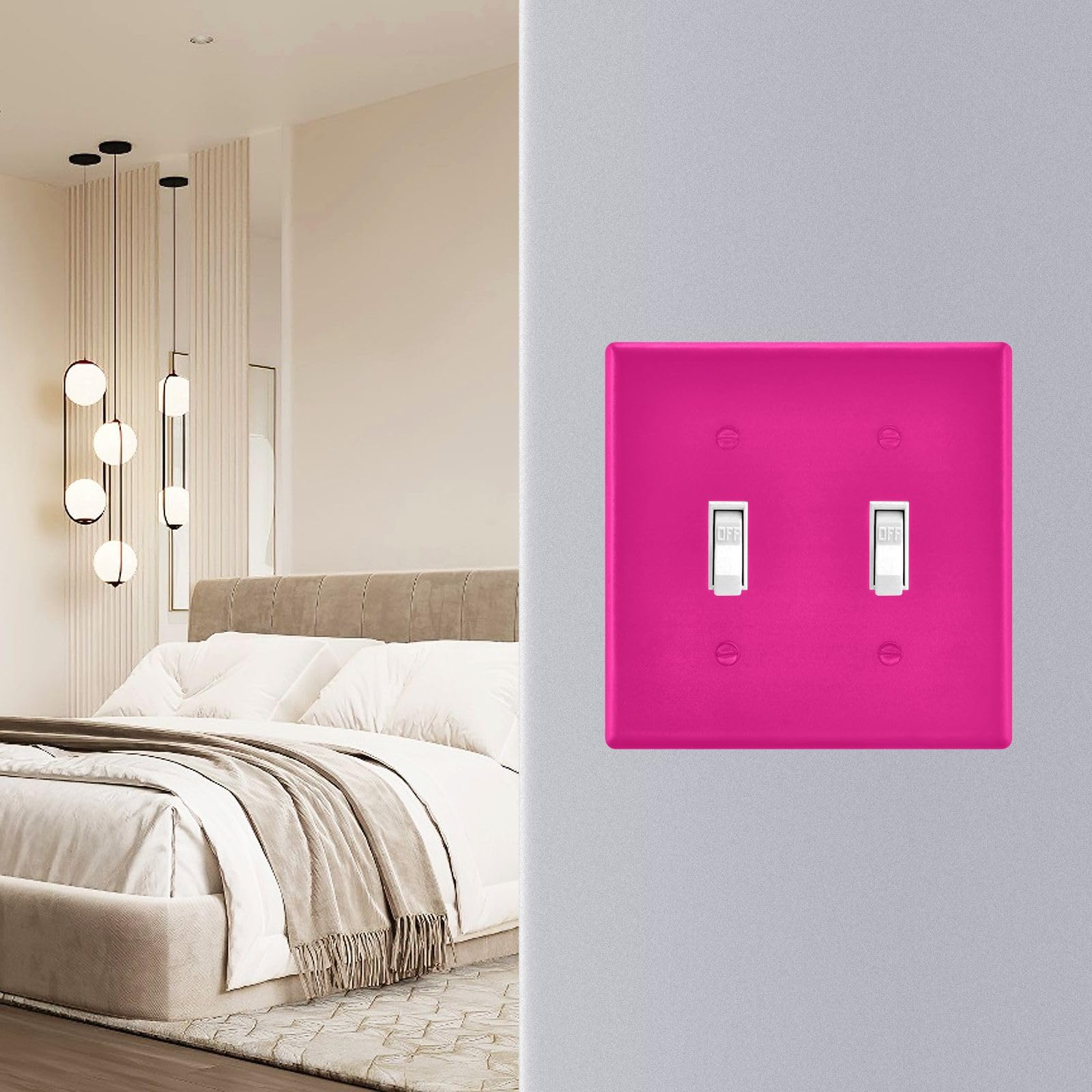 Placca decorativa per interruttore della luce con mattoncini