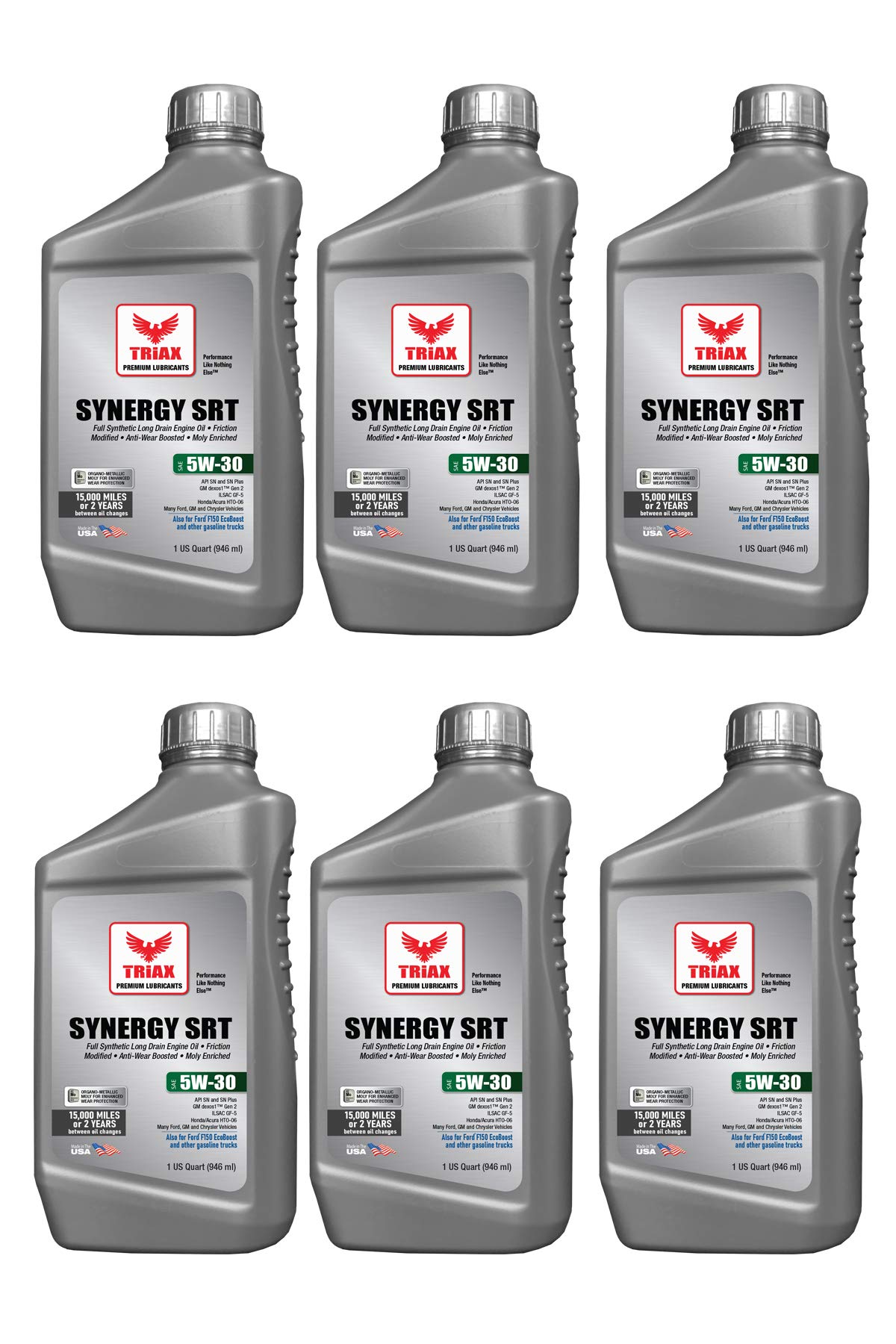 TRIAX Synergy SRT 5W30 Full Synthetic PAO and Ester Engine Oil, SN+