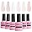 AIMEILI Hema Free Rubber Base Gel For Nails, Soak Off U V LED Clear Sheer Gel Nail Polish, 4 in 1 Nail Strengthen/Enhance/Base Coat/Color Set Of 6pcs X 10ml - Kit 44