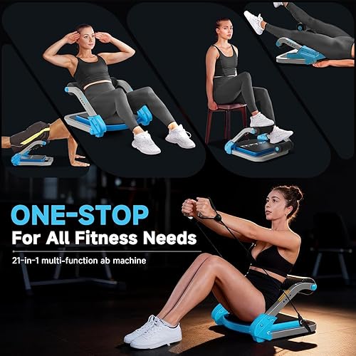 Miniatura 2 de Entrenador abdominal/máquina de crujidos, equipo de entrenamiento abdominal, resistencia ajustable 4, máquina de abdominales para entrenamiento de