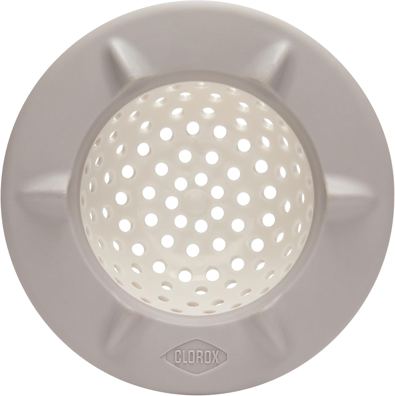 Clorox KeptClean Kitchen Waterflow Sink Strainer – Made with Recycled Materials, Prevents Clogged Drains and Water Backups, Protects Dishware, Easy Clean, 2-Pack – Almond Cream