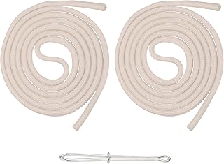 Generic 2pcs 53inch Drawstring Cords Replacement Drawstring Hoodie String Sewing Tool with Easy Threader for Hoodie Sweatpants Jackets Pants Hats Coats Bags, Khaki