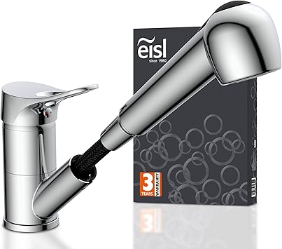 EISL NI183VECR Grifo de cocina, mezclador de cocina con rociador extraíble, monomando, cromado