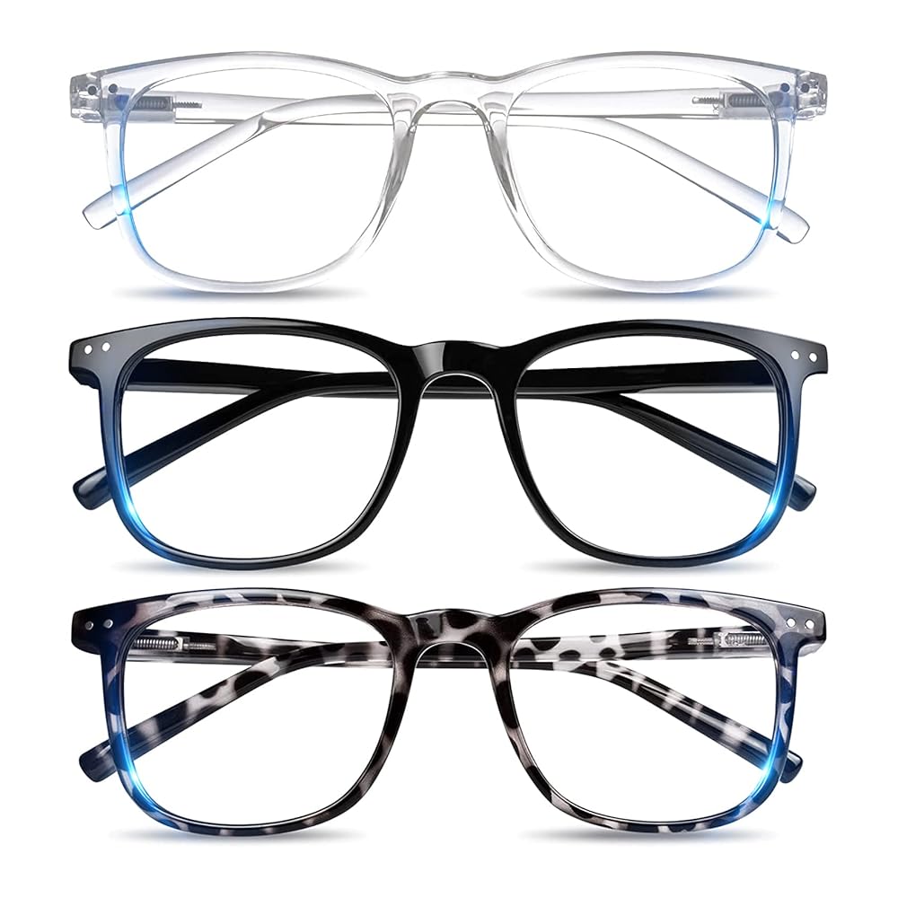 Blue Light Blocking  , Blue Blocker Computer Glasses for Men Women, Anti Glare 400 UV & Eye Strain Fake Square Glasses